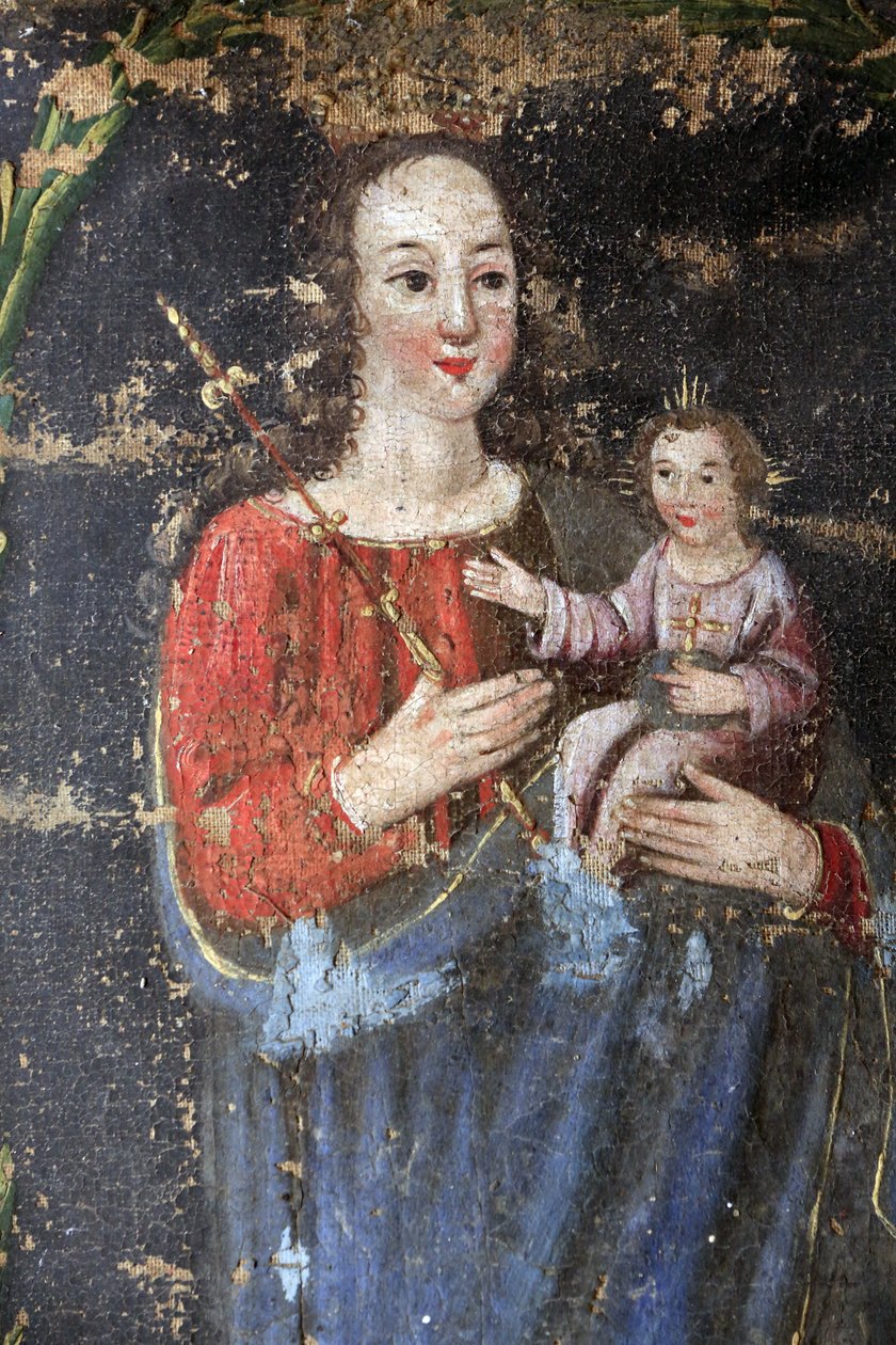 Bionnassay baroque chapel. Virgin Mary and Jesus. France 作者 不明