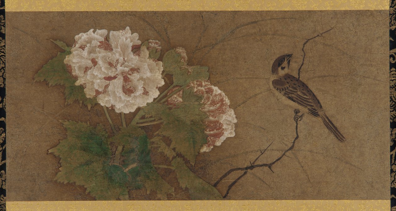 鸟和花，室町时期，15-16世纪。 作者 不明