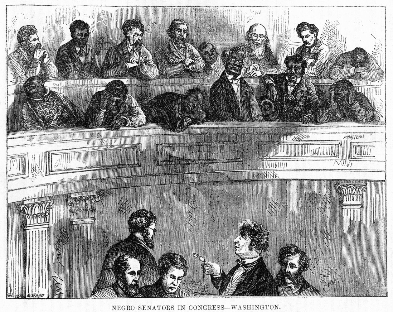 国会中的黑人参议员--华盛顿，1868年 作者 不明