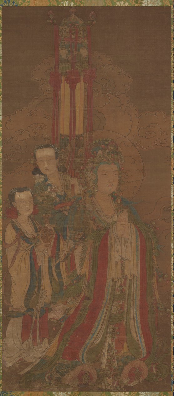 菩萨和侍者，14世纪。 作者 不明