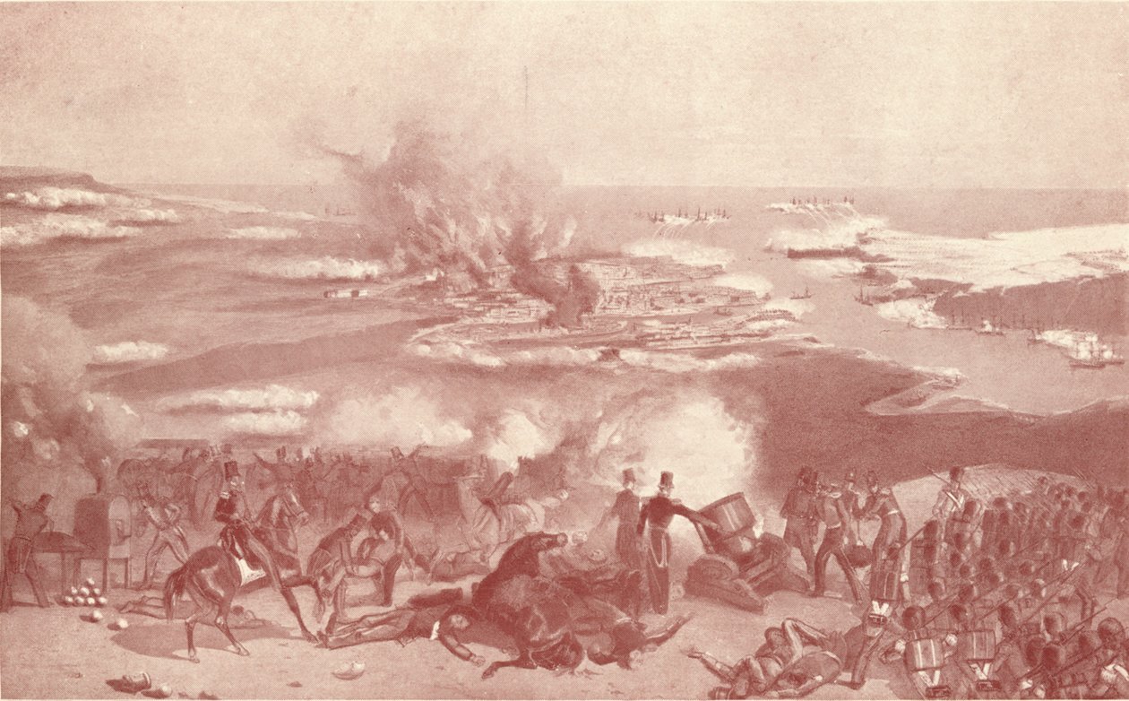 塞巴斯托波尔的轰炸，1854年，1909年 作者 不明