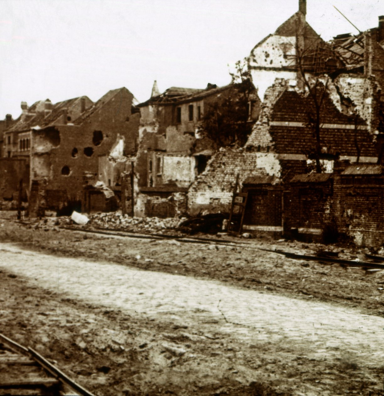 比利时法兰德斯，Nieuwpoort，被炸毁的建筑物，c1914-c1918 作者 不明