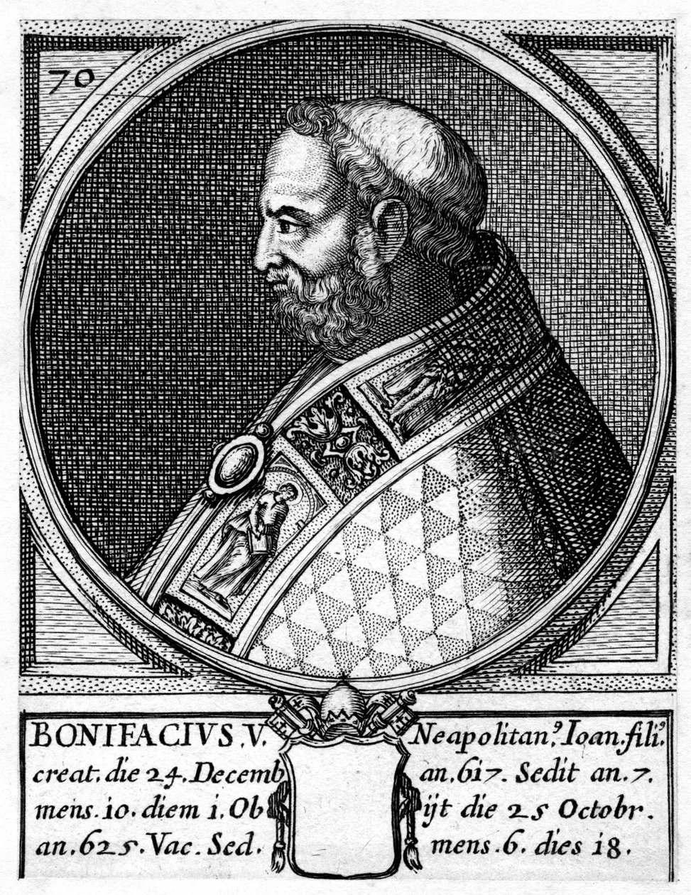 Boniface V，天主教教皇 作者 不明