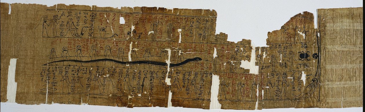 公元前1000-900年，《安杜阿特书》，也许是《巴肯穆特》，附有《第十至十二小时的元素》。 作者 不明