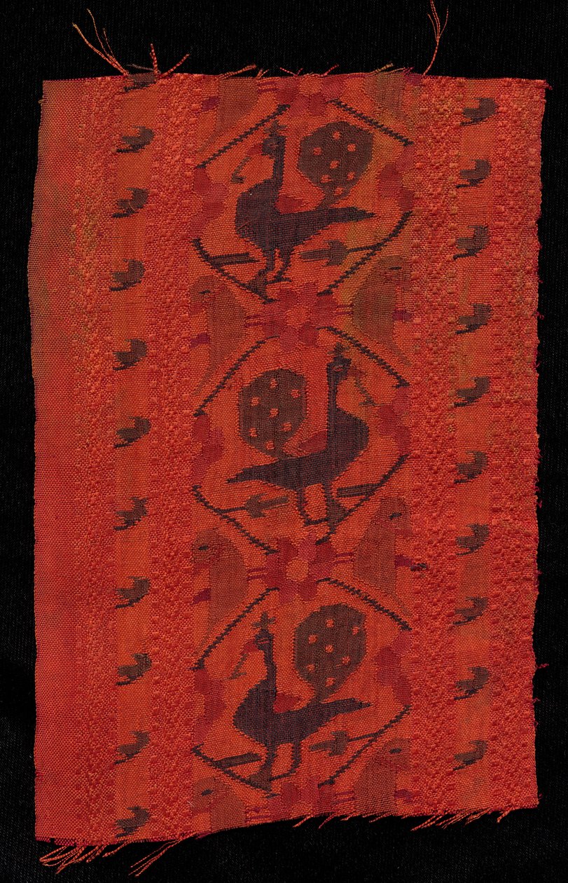 孔雀图案边框，1600年代。 作者 不明