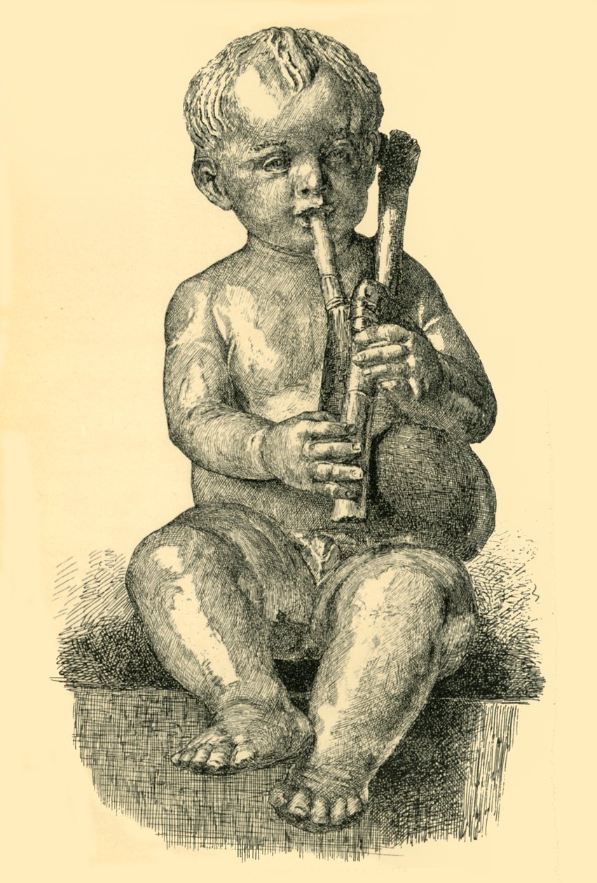 演奏风笛的男孩，c1490-1520，1881年。 作者 不明