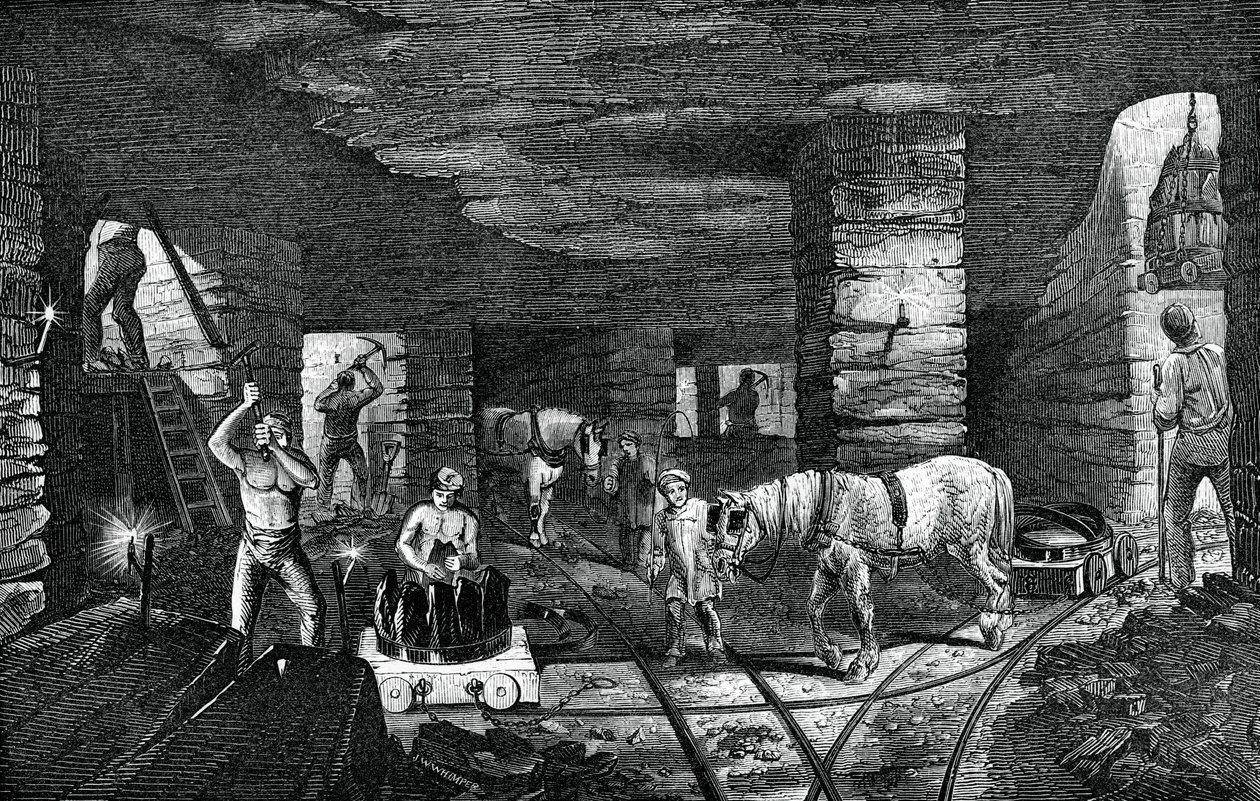 布拉德利煤矿，比尔斯顿附近，1886年 作者 不明