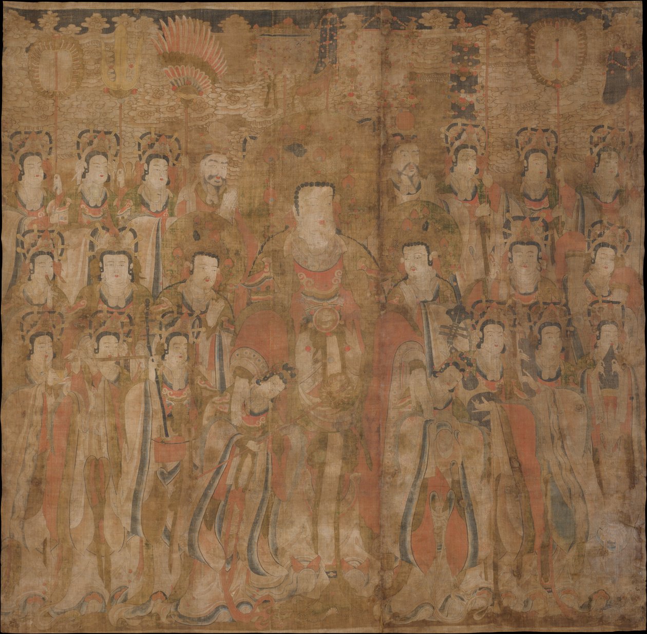 梵天与侍从和音乐家，十六世纪末。 作者 不明