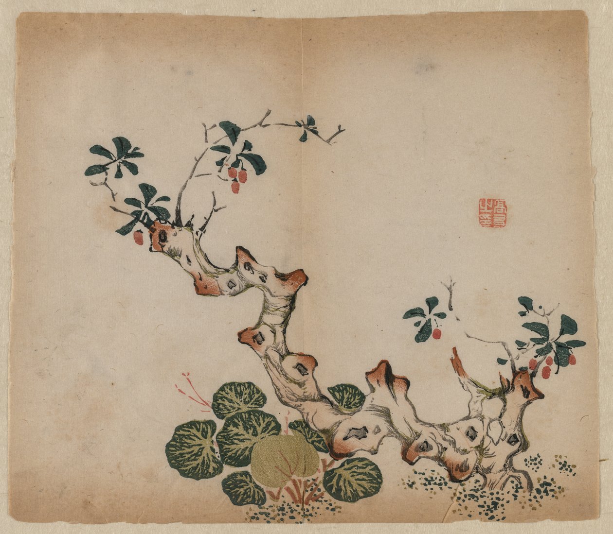 分支树桩，1368-1644年。 作者 不明