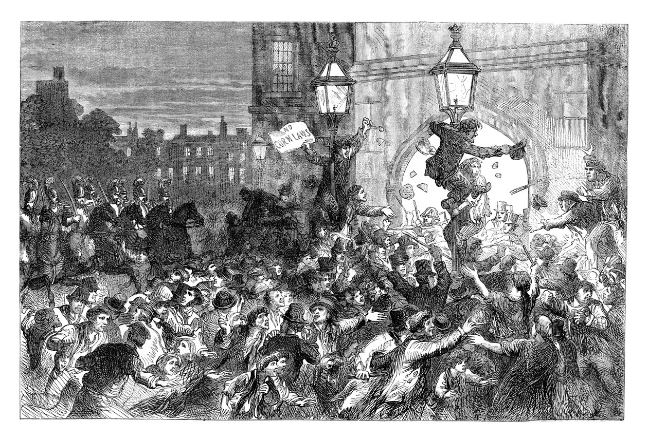 1815年，伦敦，威斯敏斯特，下议院入口处发生面包暴动 作者 不明