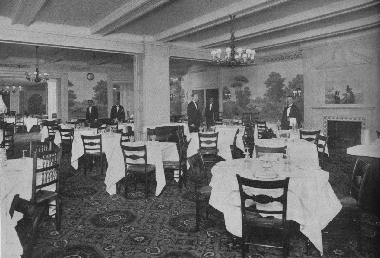 早餐室，罗斯福酒店，纽约，1924年 作者 不明