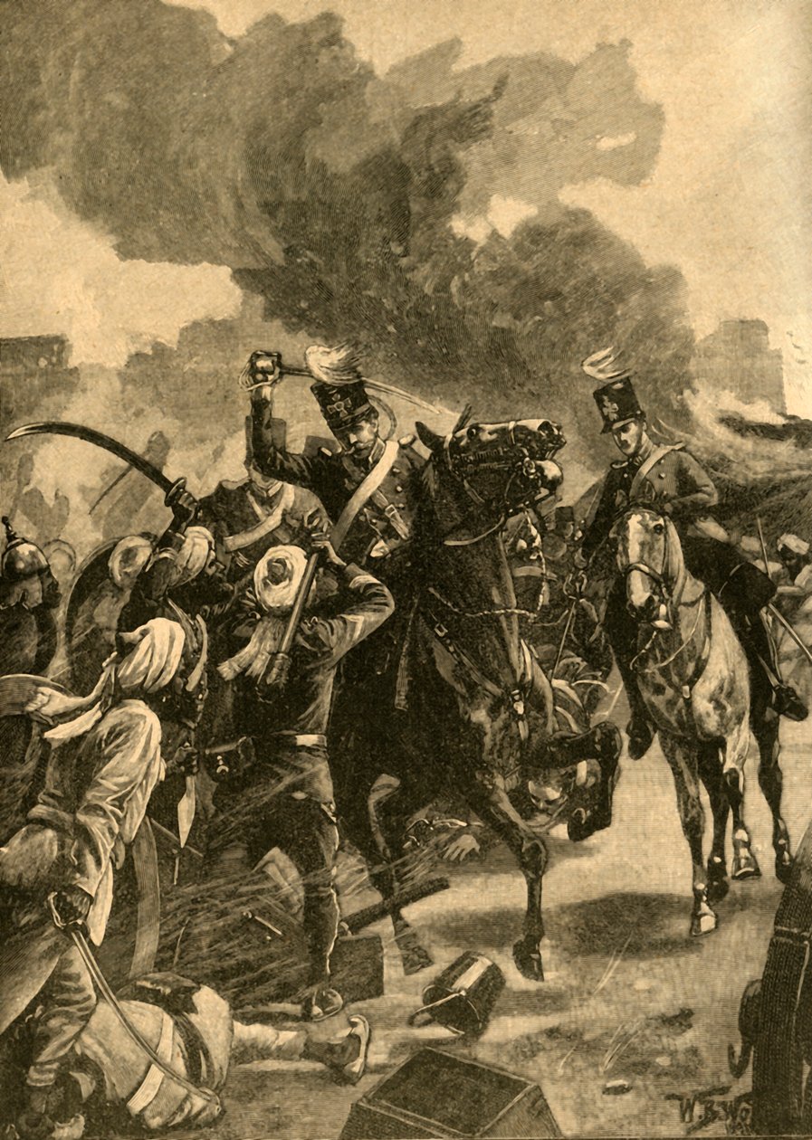 英国将军约瑟夫·塔克威尔（Joseph Thackwell）在印度旁遮普邦的Sobraon战役中，1846年至1890年。 作者 不明