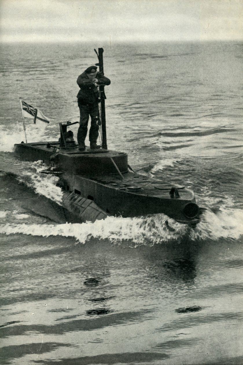 英国第二次世界大战的X-Craft小型潜艇，1945年。 作者 不明