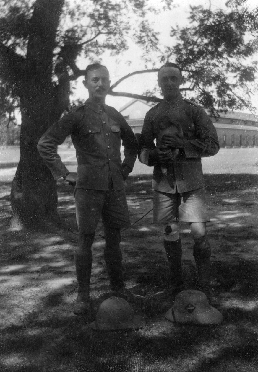 英国士兵，印度穆特拉，1917年 作者 不明