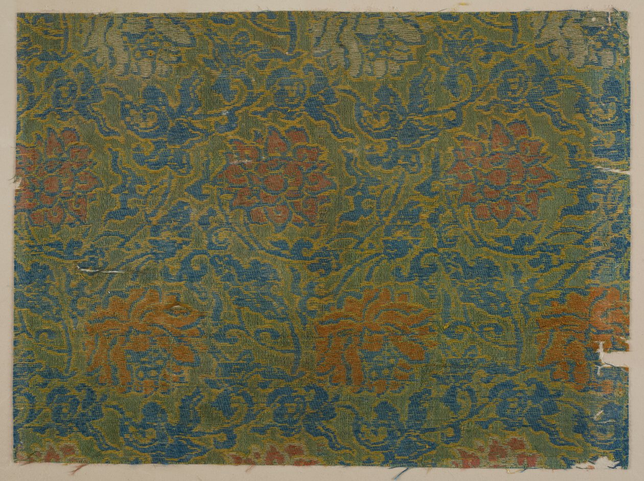 锦缎，丝绸。一个样本，江户时期，1615-1868。 作者 不明
