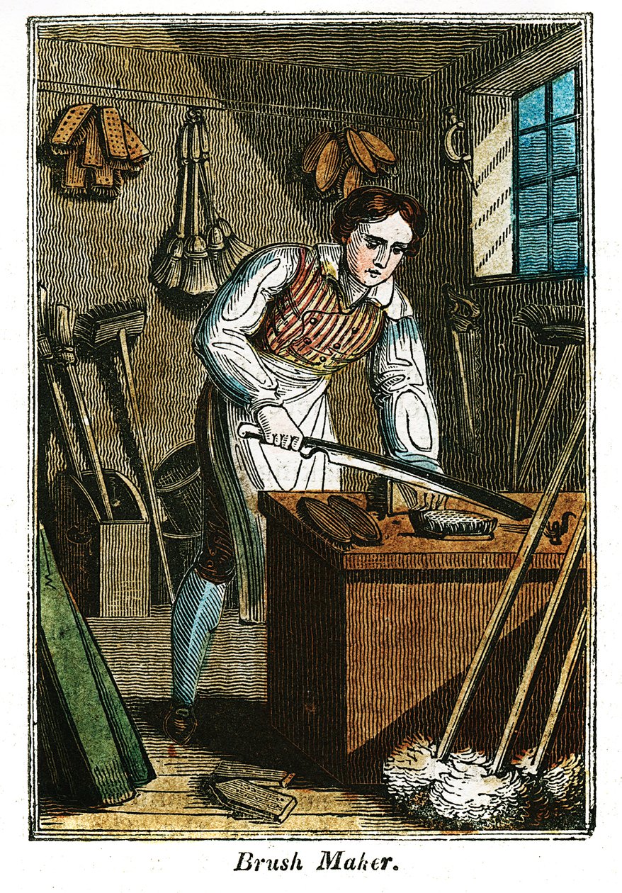 画笔制造商，1823年 作者 不明