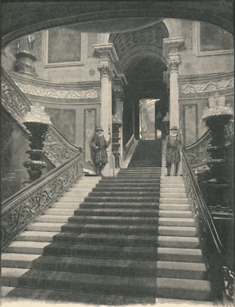 白金汉宫：大楼梯，1886年 作者 不明