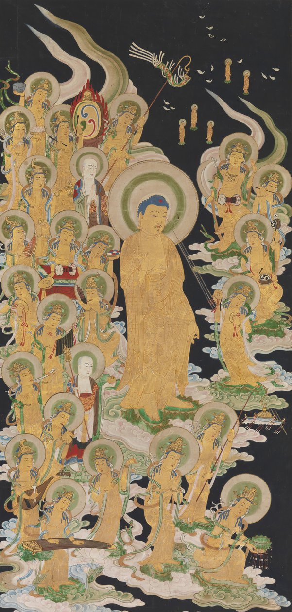 佛陀和侍从，17-18世纪。 作者 不明