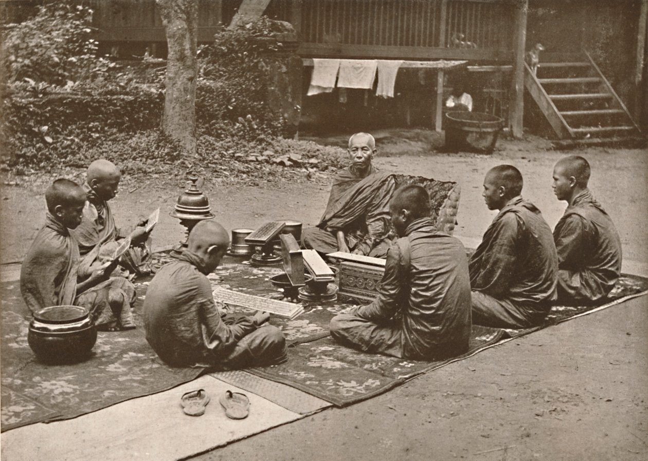 佛教僧侣，1900年。 作者 不明