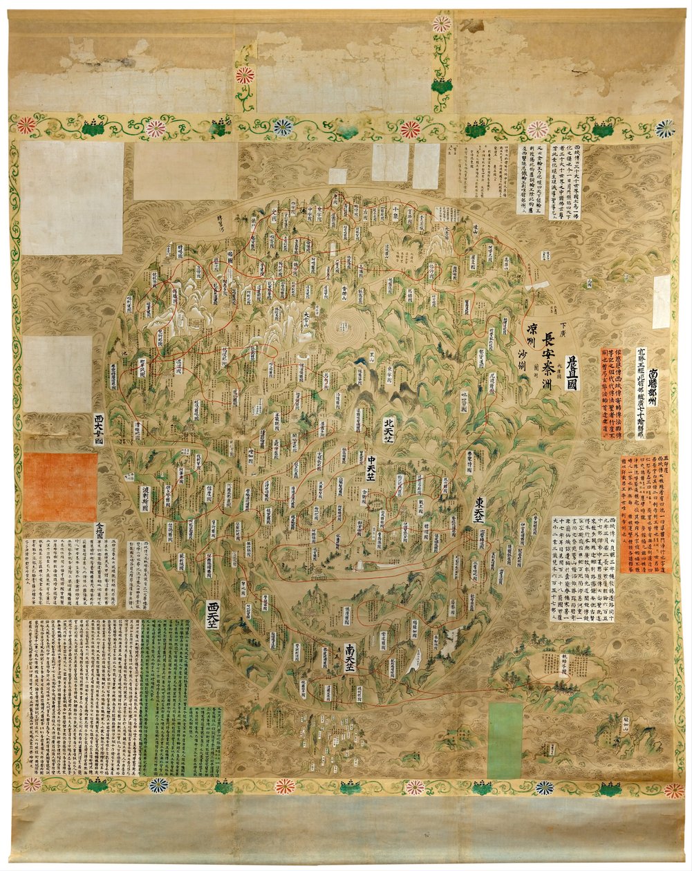 世界佛教地图，十八世纪初。 作者 不明