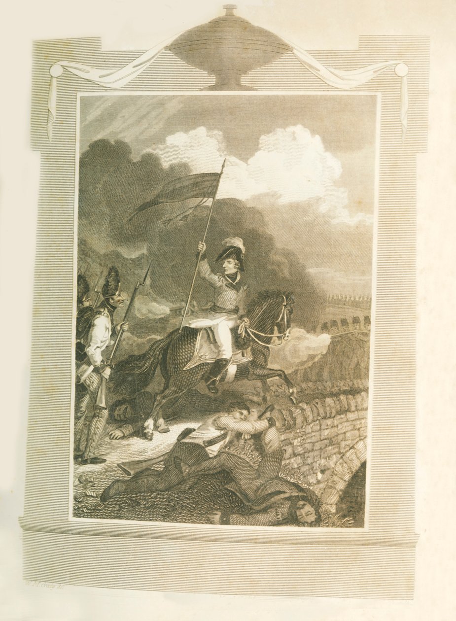 Buonaparte企图逼迫阿科拉大桥，1796年，1816年。 作者 不明
