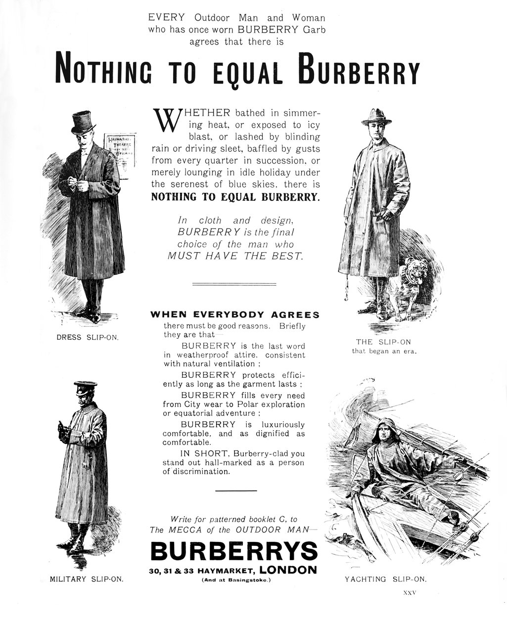 巴宝莉（Burberrys），1909年 作者 不明