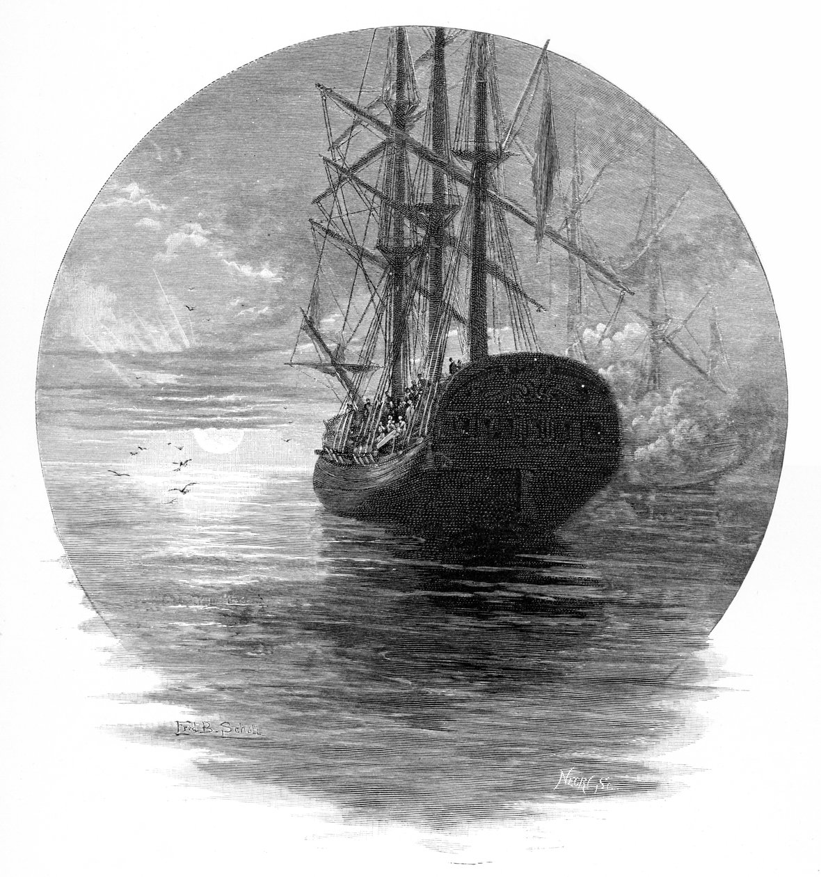 库克船长葬于海上，1779年1886年 作者 不明