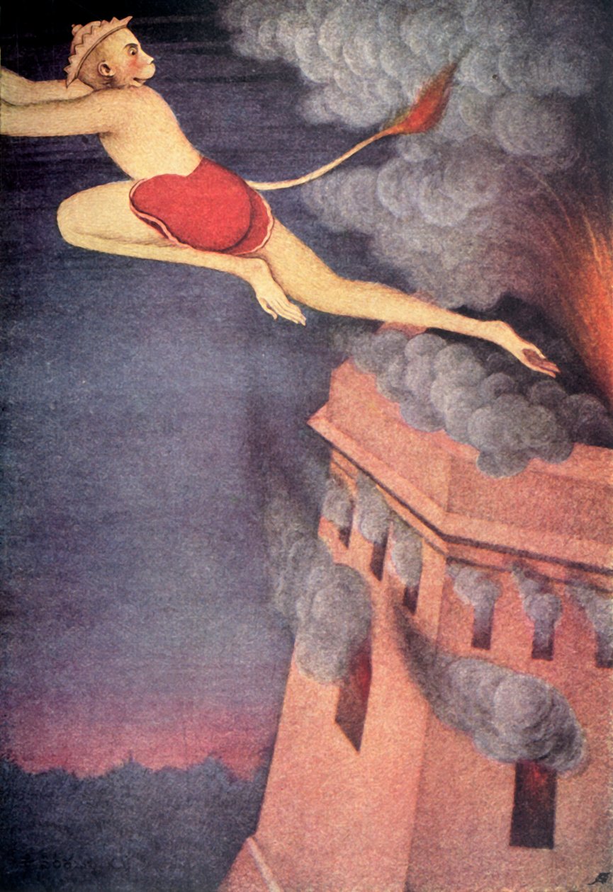 燃烧的兰卡》，1920年。 作者 不明