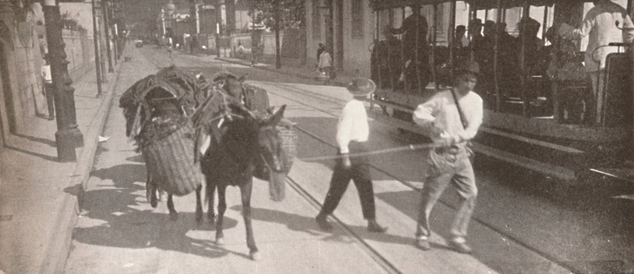 搭乘电车和m子，1914年 作者 不明