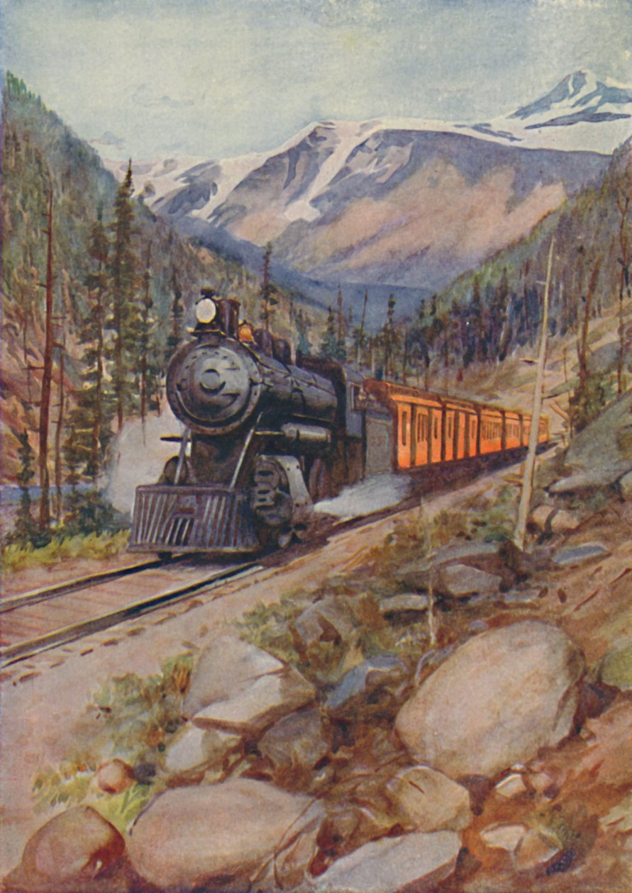 落基山脉的CPR火车，1924年 作者 不明