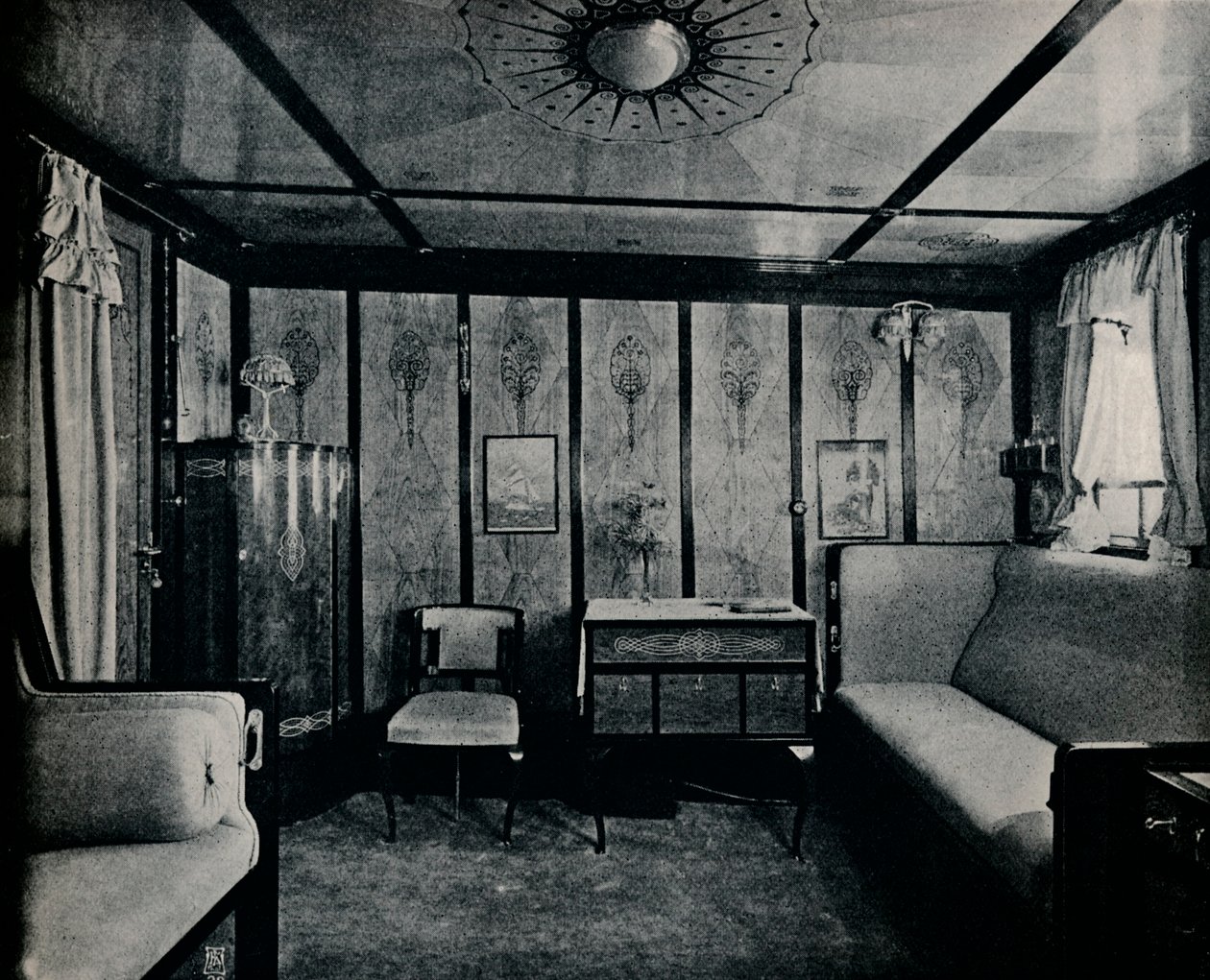 北部德国劳埃德党卫队的Cabin-De-Luxe。克朗普林西西·塞西莉（cronprinzessin Cecilie），c1907 作者 不明