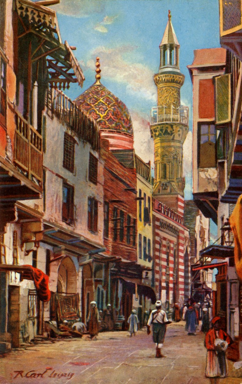 开罗：Boulac街和Aboul-Ela清真寺，建于1918年至1939年。 作者 不明