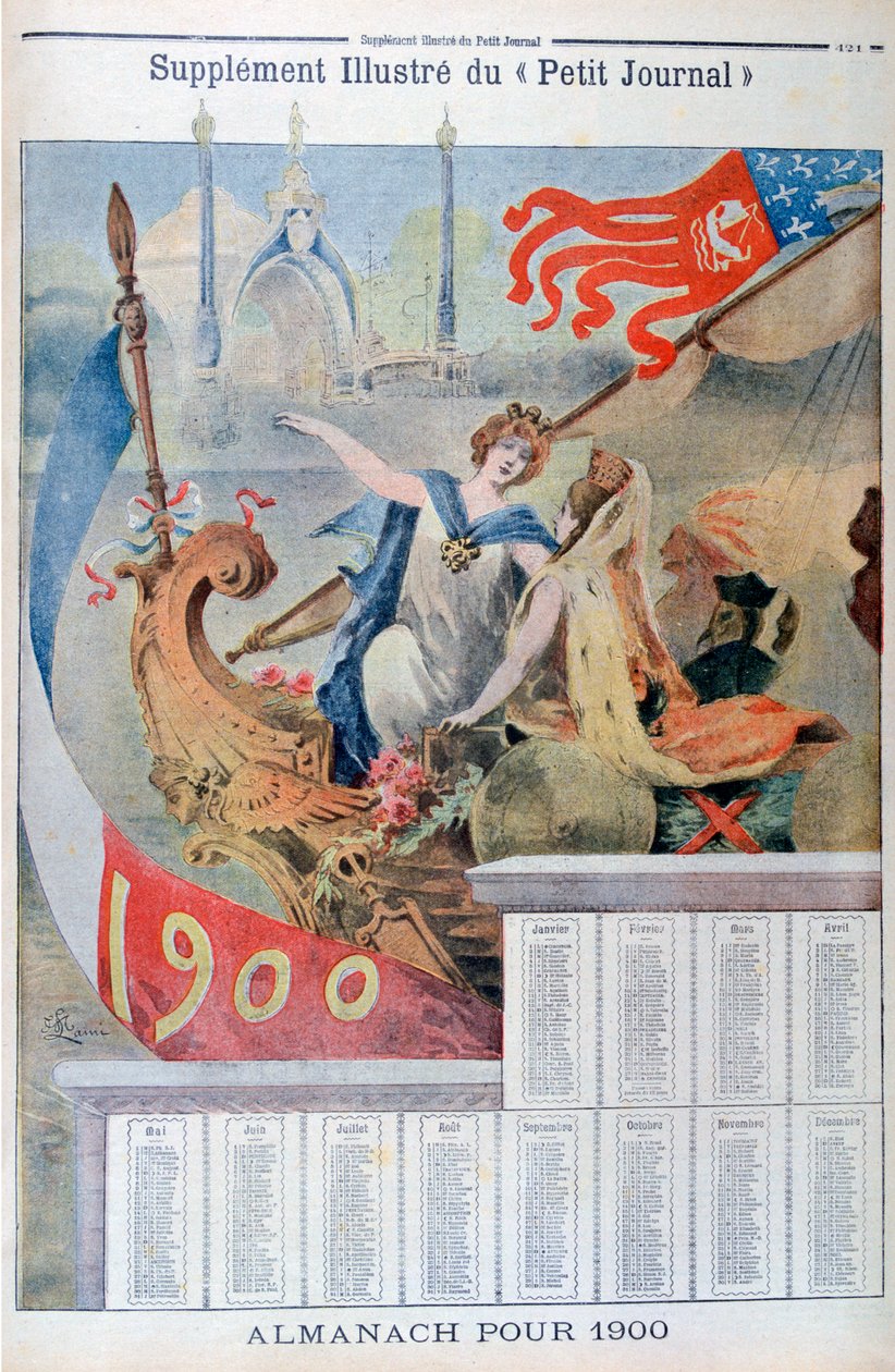 1900年日历 作者 不明