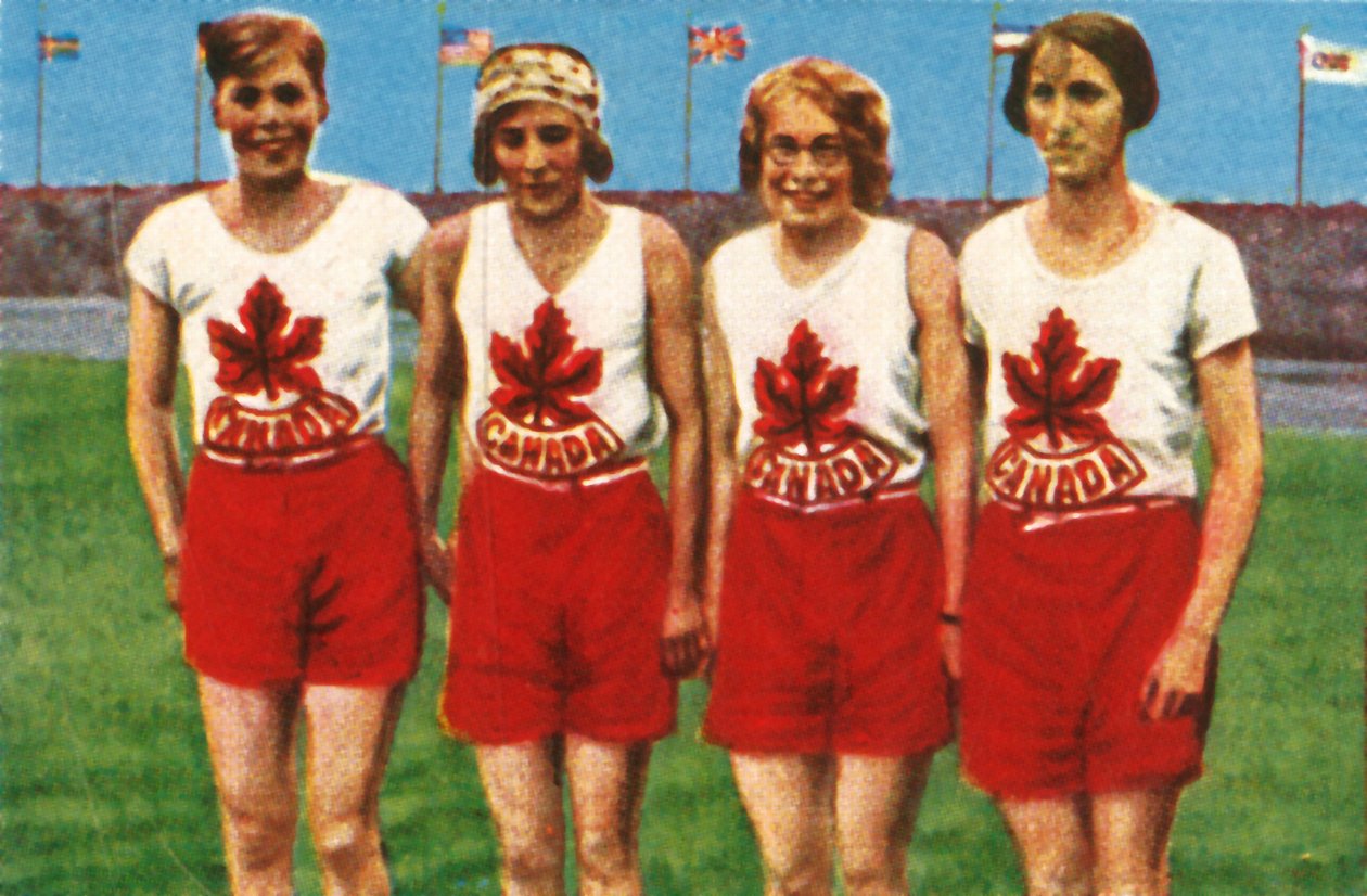 加拿大队，女子4 x 100米接力，1928年。 作者 不明
