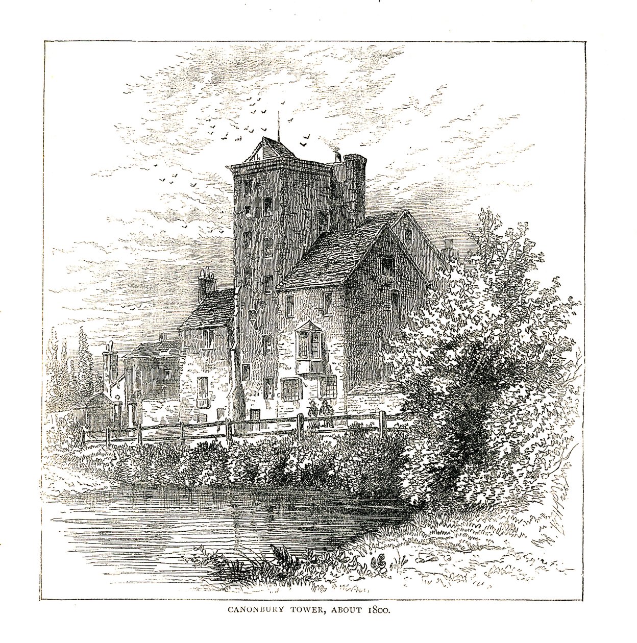 卡农伯里塔（Canonbury Tower）约1800年，1878 作者 不明