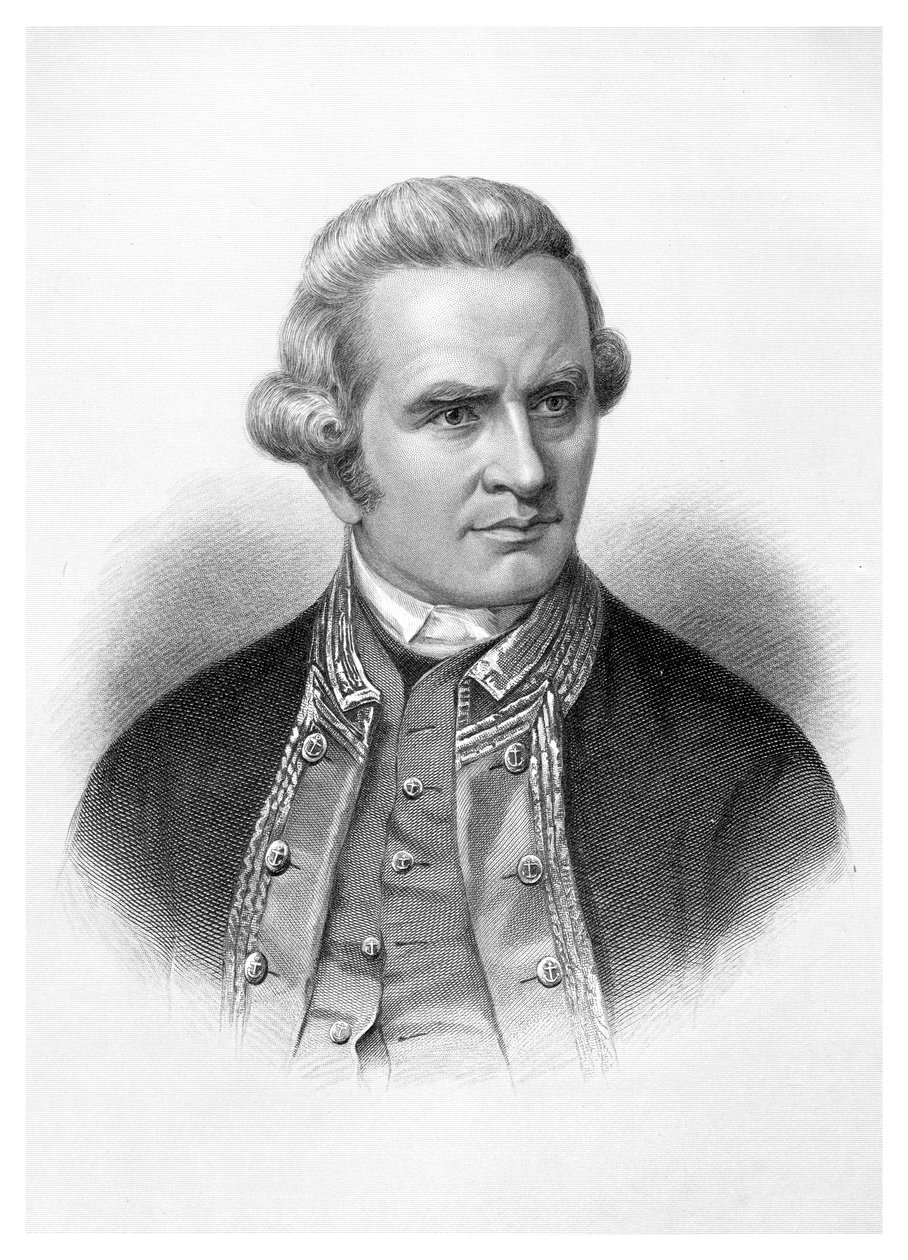 詹姆斯·库克船长（James Cook），英国探险家，导航员和制图师，1886年 作者 不明