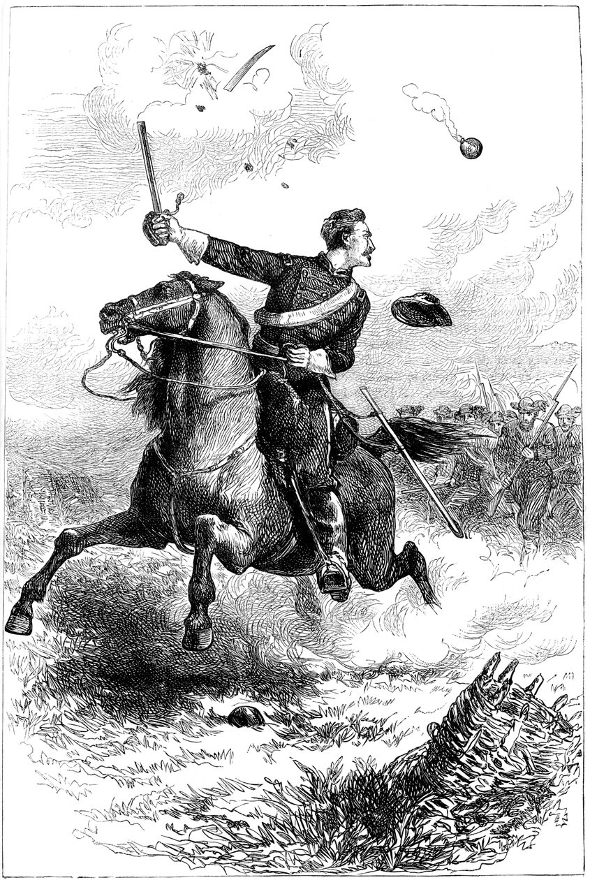 诺斯罗普上尉领导美国内战在田纳西州诺克斯维尔的袭击，1863年1880年 作者 不明