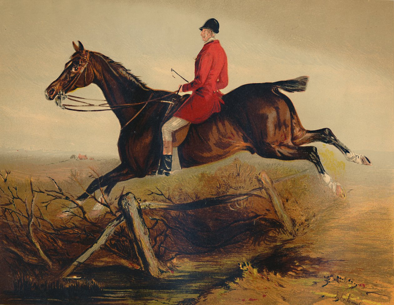 珀西·威廉姆斯（Percy Williams）船长登上收藏的爱尔兰猎人（c1879）。 作者 不明