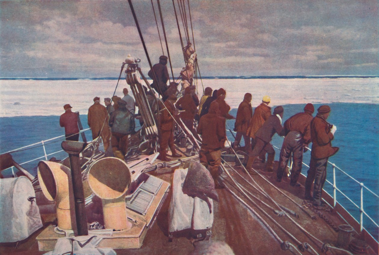 斯科茨船长的船Terra Terra进入南极地区的冰层，c1910-192，1936年 作者 不明