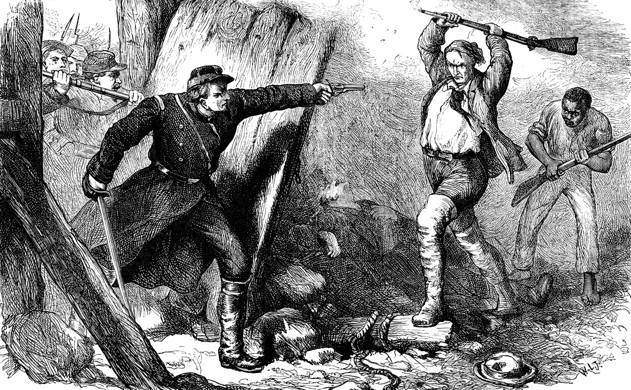 约翰·布朗（John Brown）在机舱被捕，c1880 作者 不明