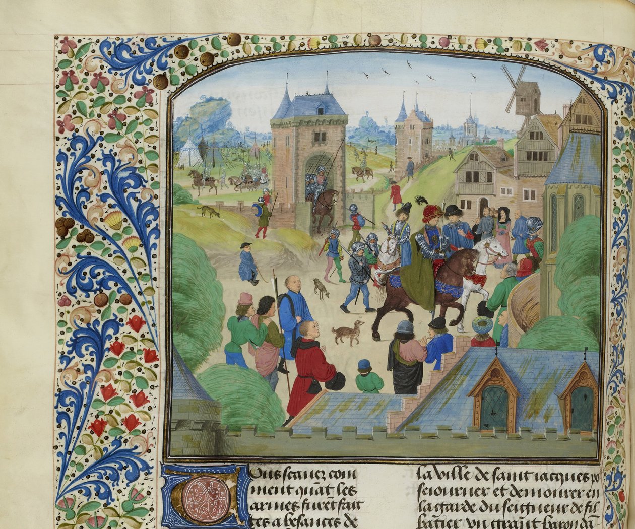 英军攻占奥伦斯，1387年，约1470-1475年。 作者 不明