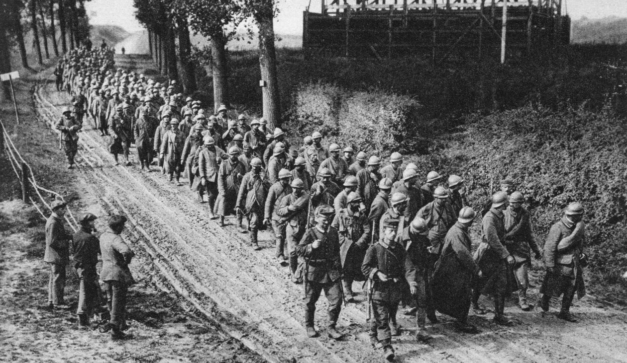 被俘的法国士兵，法国索姆省，第一次世界大战，1917年 作者 不明