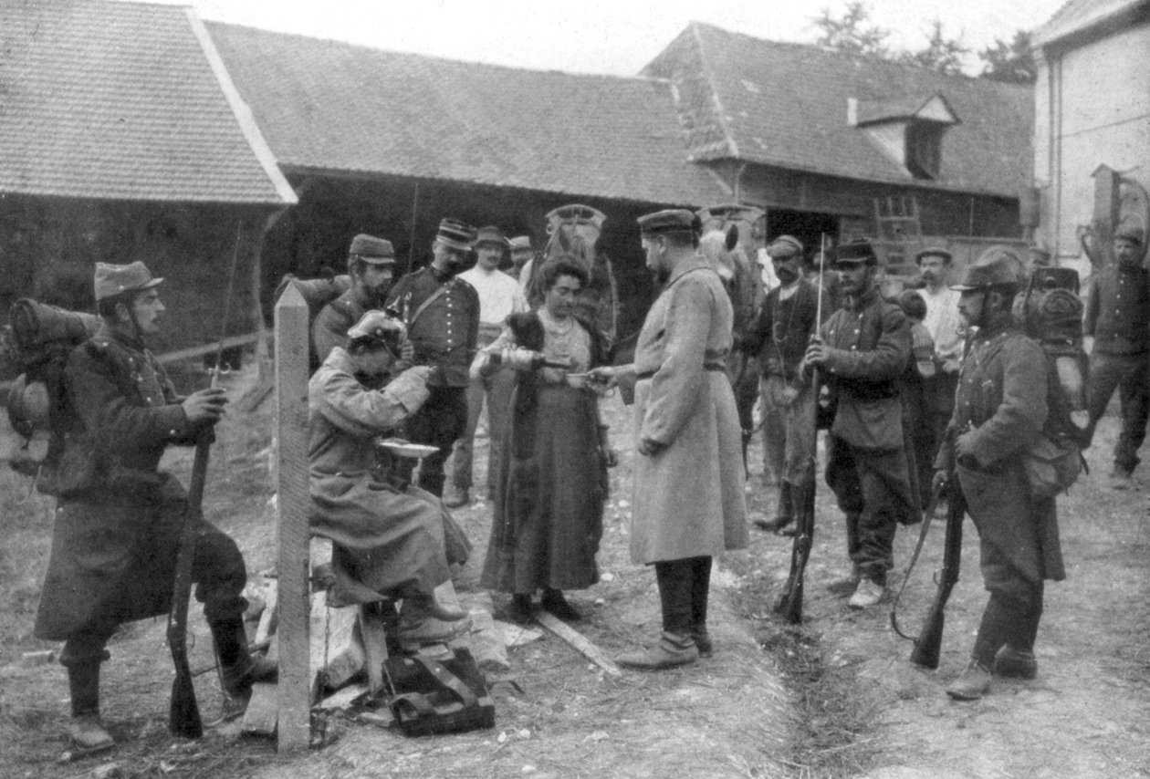 1914年8月，法国，被俘的德国俘虏 作者 不明