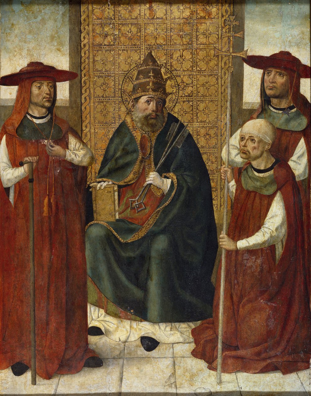 红衣主教佩德罗·冈萨雷斯·德·门多萨（1428-1495）在圣彼得前祈祷，1490-1495年 作者 不明