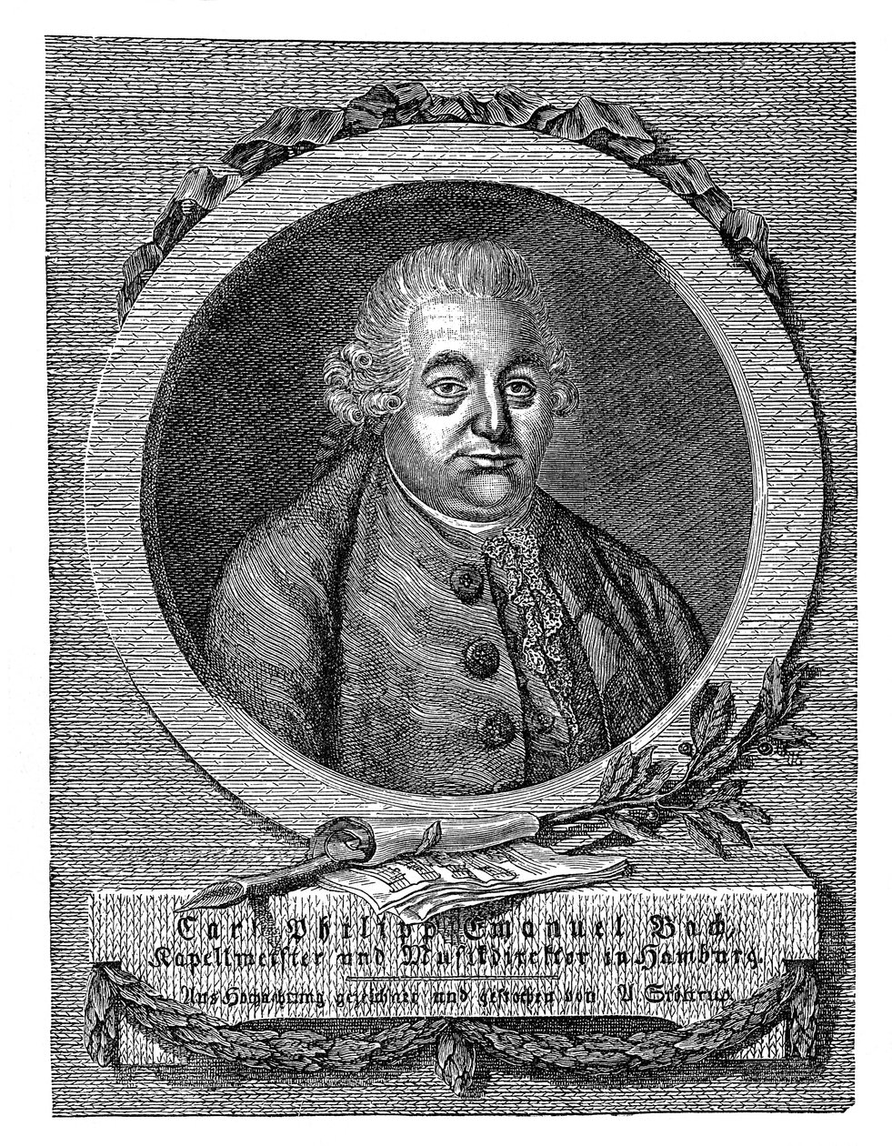 卡尔·菲利普·伊曼纽尔·巴赫（Carl Philip Emanuel Bach）1714-1788，德国作曲家和音乐家 作者 不明