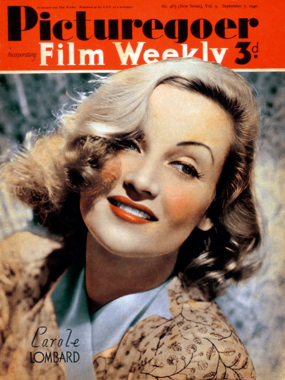 Carole Lombard 1908-1942，美国女演员，1940年 作者 不明