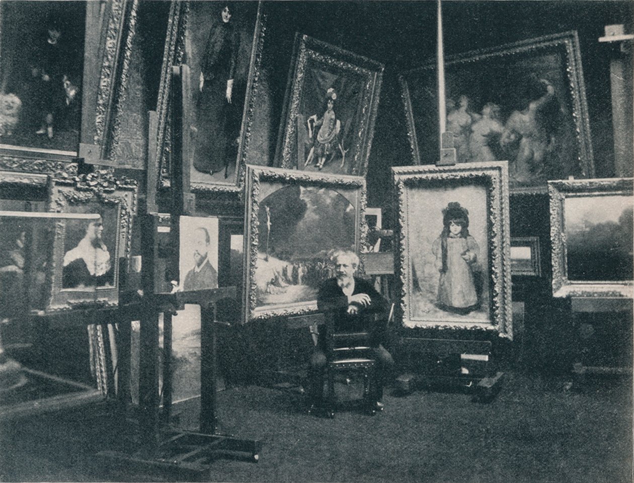 卡罗勒斯·杜兰（Carolus Duran）在他的工作室，大约1897年 作者 不明