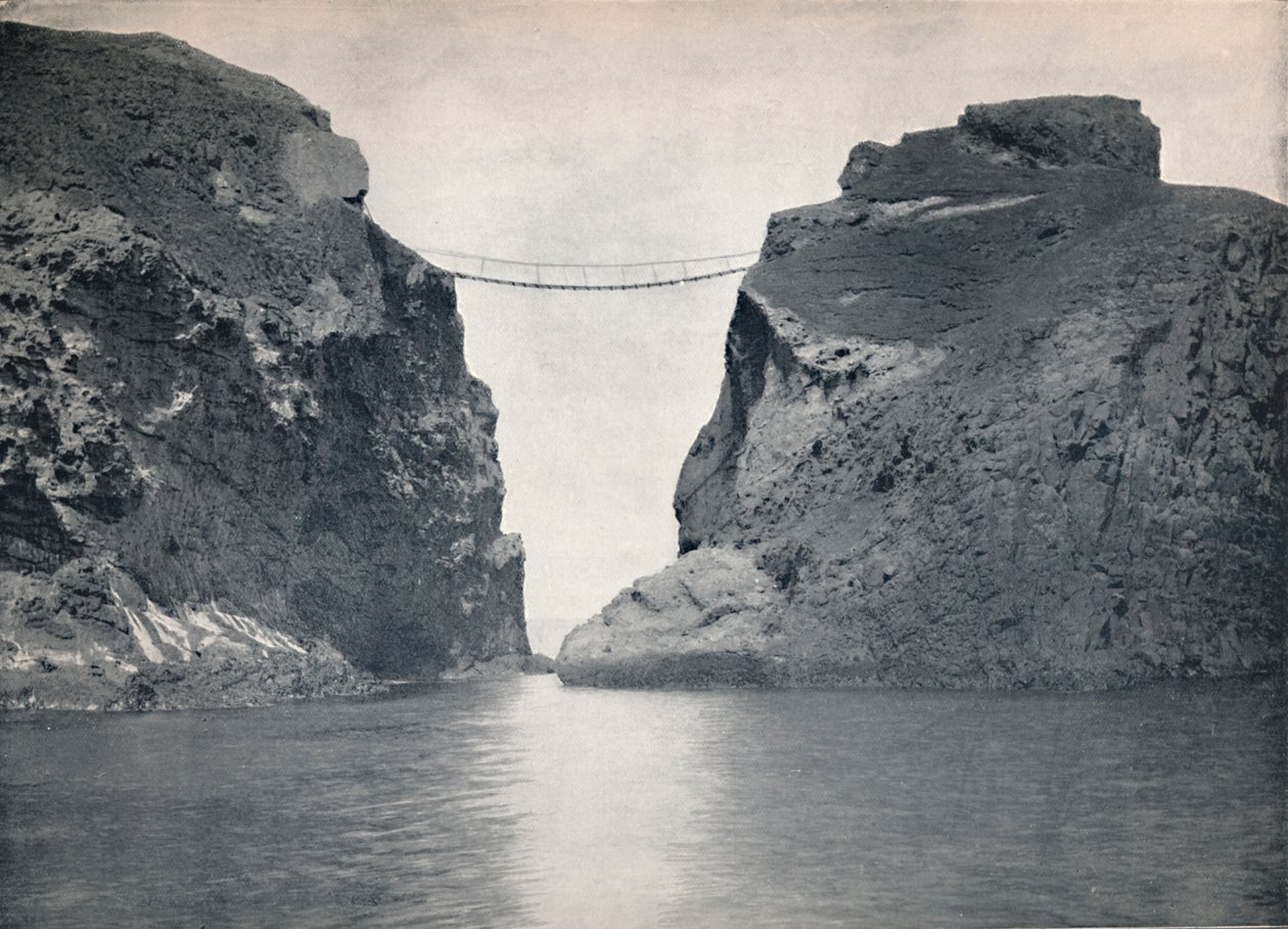Carrick-A-Rede-横跨鸿沟的绳桥，1895年 作者 不明