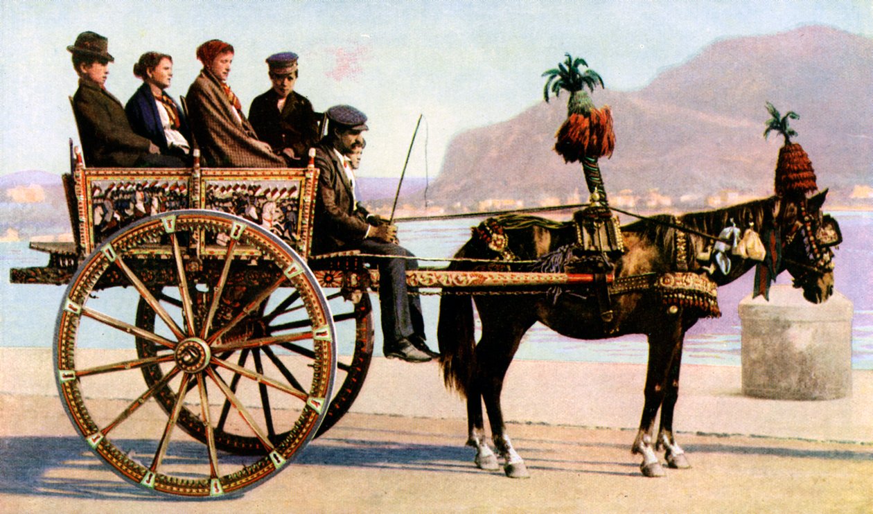 购物车，巴勒莫，西西里岛，c1923 作者 不明