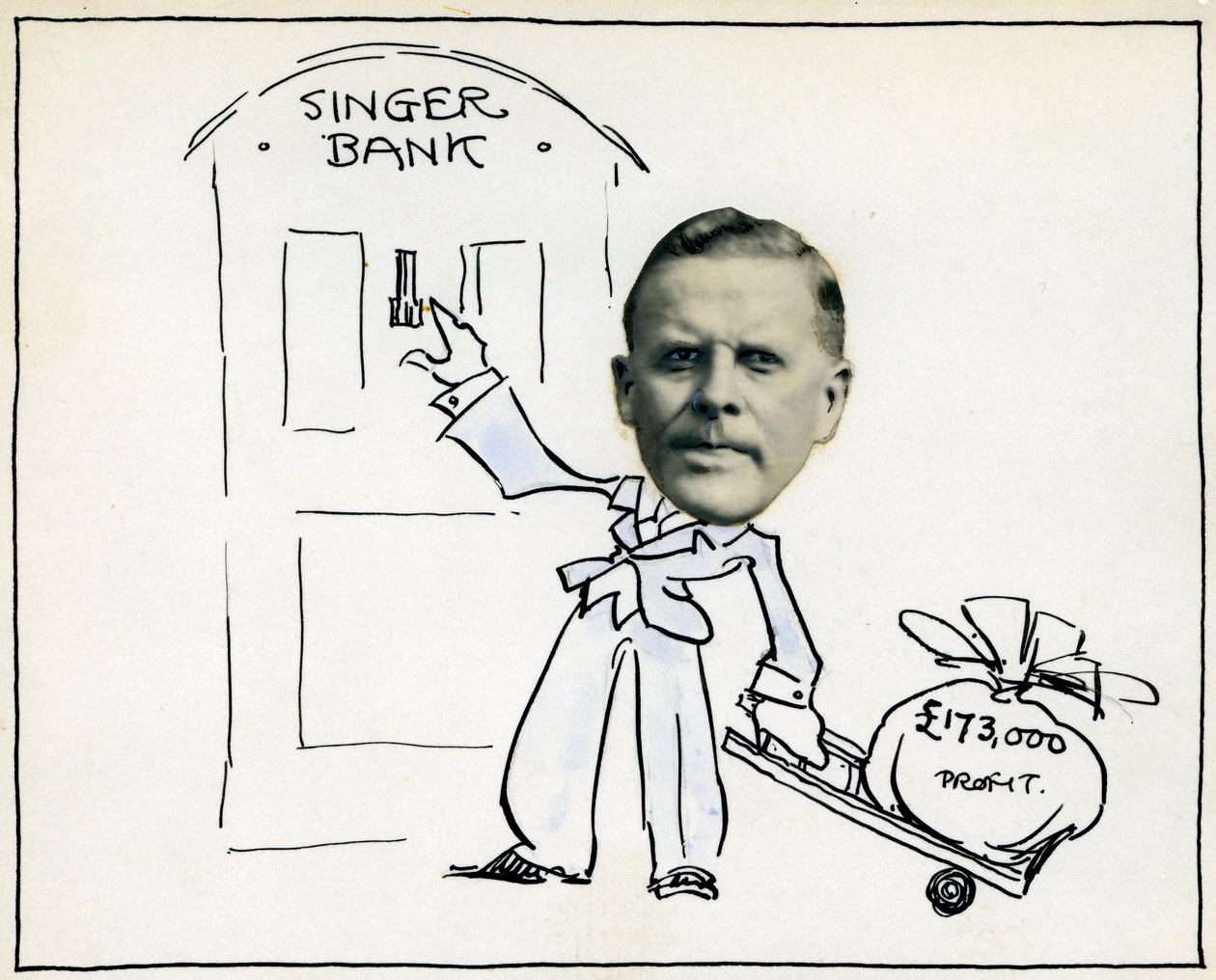 Singer＆Company Ltd董事总经理William E Bullock的漫画 作者 不明